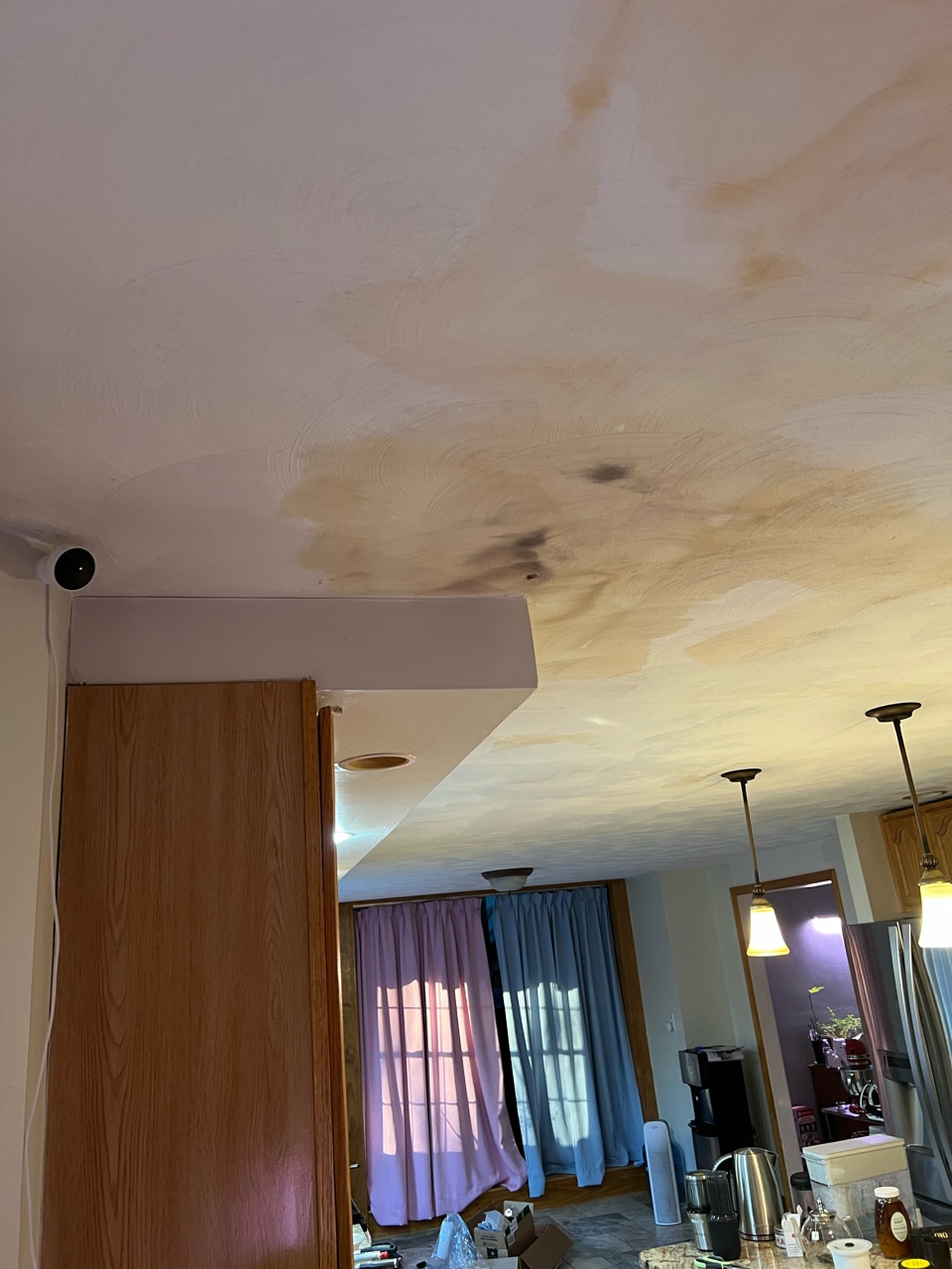 ceiling with water damage